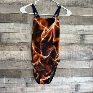 SPEEDO Endurance+ Women's Flash Time Flyback One Piece Swimsuit Size 30 Small